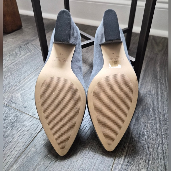​Botkier New York Grey Suede Pointed Toe Stella Block Heel Pumps 7.5 - Picture 7 of 7